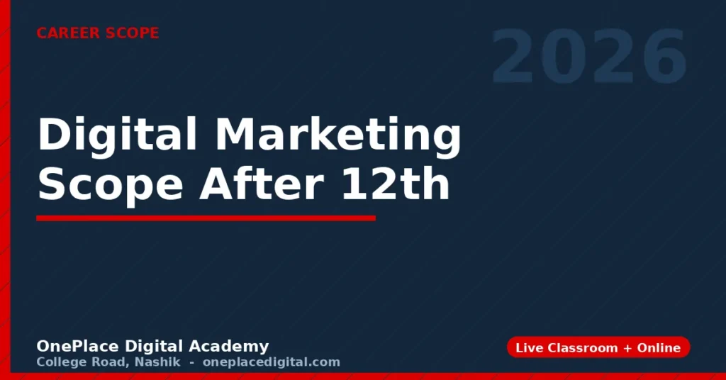Digital Marketing Scope After 12th in 2026 — Real Data from Nashik