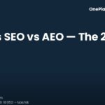 OnePlace blog geo-vs-seo-vs-aeo-guide-2026