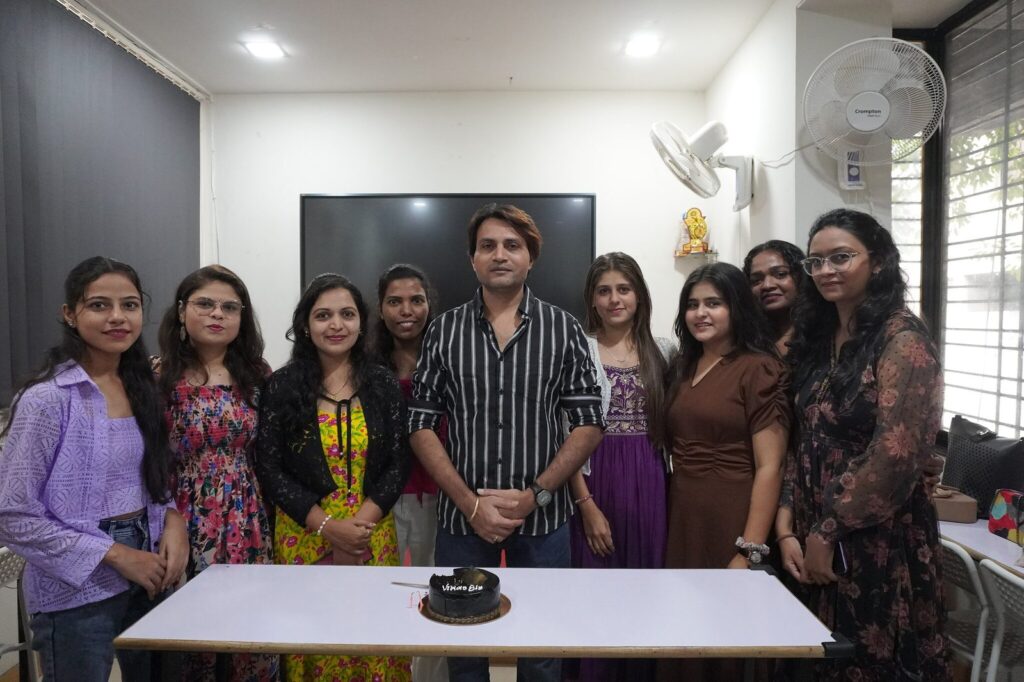 Birthday celebration with students at OnePlace Digital Academy, Nashik