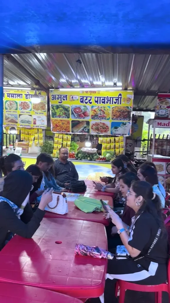 OnePlace students on a lunch break during the batch trip