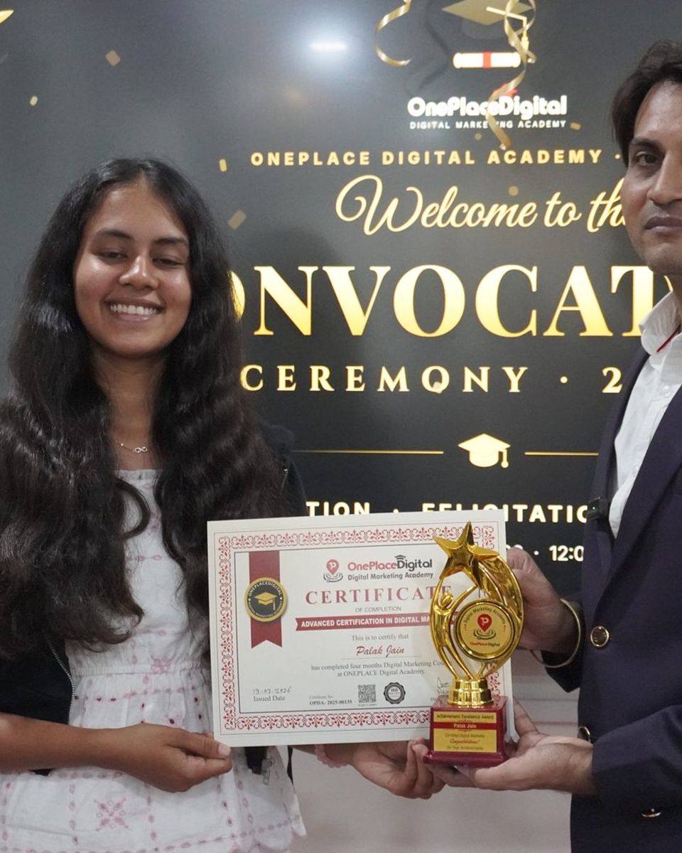 #1 AI & Digital Marketing Course in Nashik | ONEPLACE DIGITAL 5 OnePlace Digital Academy graduate certified in 2026 - Nashik